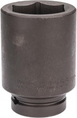 Proto - 1" Drive 55mm Deep Impact Socket - 6 Points, 4-1/2" OAL - Eagle Tool & Supply