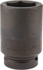 Proto - 1" Drive 50mm Deep Impact Socket - 6 Points, 4-1/4" OAL - Eagle Tool & Supply