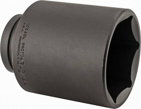 Proto - 1" Drive 3-3/4" Deep Impact Socket - 6 Points, 6-1/4" OAL - Eagle Tool & Supply