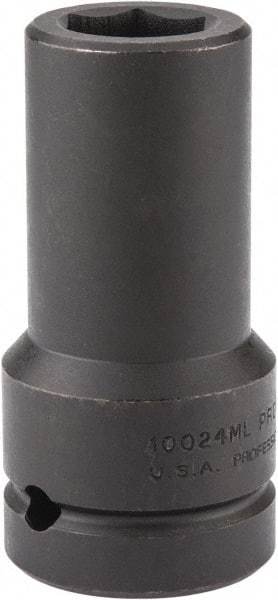 Proto - 1" Drive 24mm Deep Impact Socket - 6 Points, 4" OAL - Eagle Tool & Supply