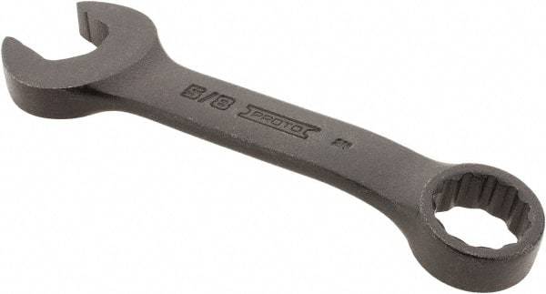 Proto - 5/8" 12 Point Offset Combination Wrench - 15° Offset Angle, 4-13/16" OAL, Steel, Black Finish - Eagle Tool & Supply
