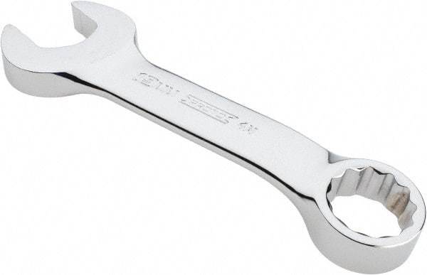 Proto - 19mm 12 Point Offset Combination Wrench - 15° Offset Angle, 5-7/16" OAL, Steel, Chrome Finish - Eagle Tool & Supply