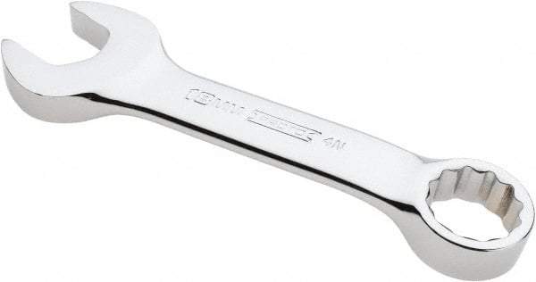 Proto - 18mm 12 Point Offset Combination Wrench - 15° Offset Angle, 5-1/4" OAL, Steel, Chrome Finish - Eagle Tool & Supply