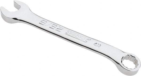 Proto - 9/32" 12 Point Offset Combination Wrench - 15° Offset Angle, 3-25/64" OAL, Steel, Chrome Finish - Eagle Tool & Supply