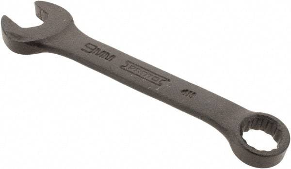 Proto - 9mm 12 Point Offset Combination Wrench - 15° Offset Angle, 3-5/8" OAL, Steel, Black Finish - Eagle Tool & Supply