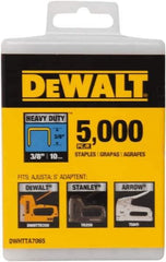 DeWALT - 3/8" Wide Steel Heavy Duty Staples - 13/32" Leg Length - Eagle Tool & Supply