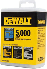 DeWALT - 5/16" Wide Steel Heavy Duty Staples - 5/16" Leg Length - Eagle Tool & Supply