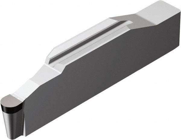 Sandvik Coromant - 0200N123 Grade 7015, 2mm Cutting Width CBN Grooving Insert - 5mm Max Depth of Cut, Neutral, 1mm Corner Radius, TiN Finish - Eagle Tool & Supply