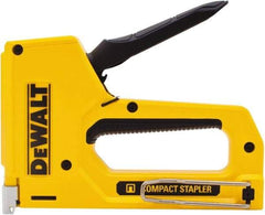 DeWALT - Manual Staple Gun - 1/4, 5/16, 3/8, 1/2" Staples, Yellow & Black, Aluminum - Eagle Tool & Supply