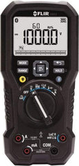 FLIR - DM93-NIST, CAT IV, 1,000 VAC/VDC, Digital Wireless Multimeter - 40 mOhm, Measures Voltage, Capacitance, Current, Frequency, Resistance, Temperature - Eagle Tool & Supply