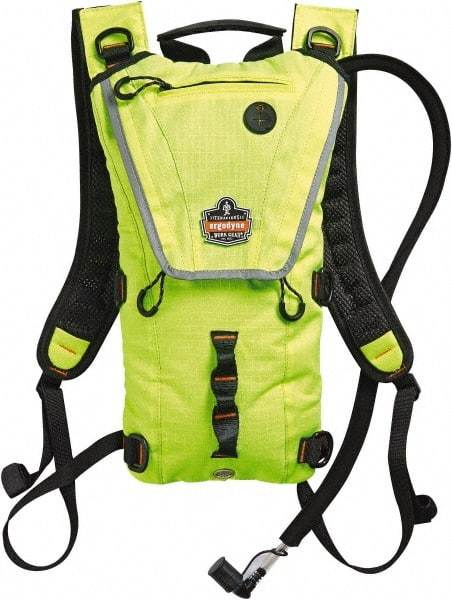 Ergodyne - Premium Low Profile Lime Hydration Backpack - 17 Inch Long x 10-1/2 Inch Wide x 2-1/2 Inch Deep, 70 Ounce Reservoir Capacity - Eagle Tool & Supply