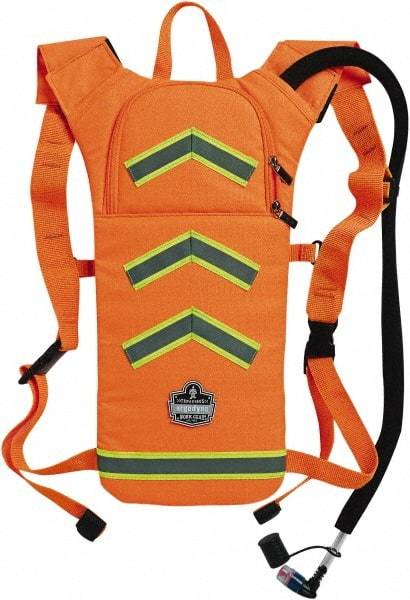 Ergodyne - Low Profile Orange Hydration Backpack - 17 Inch Long x 10-1/2 Inch Wide x 1-1/2 Inch Deep, 70 Ounce Reservoir Capacity - Eagle Tool & Supply