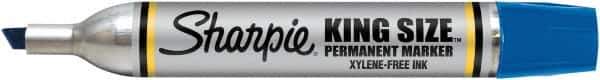 Sharpie - Blue Permanent Marker - Chisel Tip, AP Nontoxic Ink - Eagle Tool & Supply