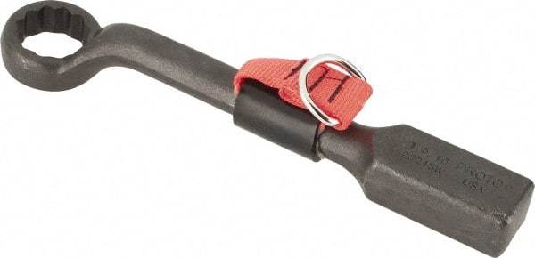Proto - 1-1/8" 12 Point Tethered Striking Box Wrench - Single End, 11" OAL, Steel, Black Finish - Eagle Tool & Supply