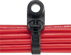 Panduit - 15.6" Long Black Nylon Barbed Cable Tie - 50 Lb Tensile Strength, 1.3mm Thick, 102mm Max Bundle Diam - Eagle Tool & Supply