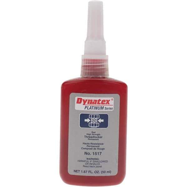 Made in USA - 50 mL Bottle, Red, High Strength Liquid Threadlocker - Eagle Tool & Supply