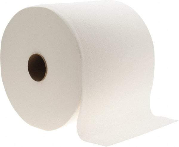 Made in USA - General Purpose Wipes - Jumbo Roll, 12-1/2" x 13" Sheet Size, White - Eagle Tool & Supply