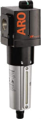ARO/Ingersoll-Rand - 3/4" Port Coalescing Filter - Metal Bowl, Automatic Drain, 250 Max psi, 0.3 Micron Rating, 3.543" Long x 3.858" Wide x 9.315" High - Eagle Tool & Supply