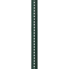 Nucor - 6' High, Powder Coated Traffic Sign Post - Steel, 3/8" Hole Diam, Green - Eagle Tool & Supply