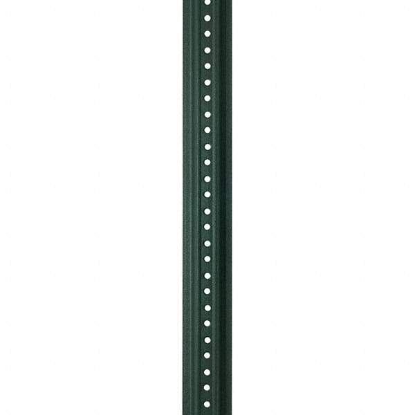 Nucor - 12' High, Powder Coated Traffic Sign Post - Steel, 3/8" Hole Diam, Green - Eagle Tool & Supply