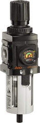 ARO/Ingersoll-Rand - 3/8" NPT Port Compact 1 Piece Filter/Regulator FRL Unit - Polycarbonate Bowl, 90 SCFM, 150 Max psi, 8.15" High x 2.205" Long, Manual Drain - Eagle Tool & Supply