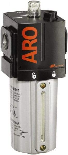 ARO/Ingersoll-Rand - 3/4" NPT, 250 Max psi Standard Modular Lubricator - Metal Bowl with Sight Glass, Aluminum Body, 222 CFM, 175°F Max Temp, 2.76" Long x 2.87" Wide x 7.165" High - Eagle Tool & Supply
