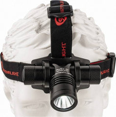 Streamlight - White LED Bulb, 635 Lumens, Hands-free Flashlight - Black, Red Aluminum Body, 2 CR123A Lithium Batteries Included - Eagle Tool & Supply