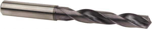Accupro - 14.5mm 140° Solid Carbide Jobber Drill - TiAlN Finish, Right Hand Cut, Spiral Flute, Straight Shank, 133mm OAL, Special Type Point - Eagle Tool & Supply