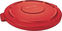 Rubbermaid - Round Lid for Use with 20 Gal Round Trash Cans - Red, Polyethylene, For Brute Trash Cans - Eagle Tool & Supply