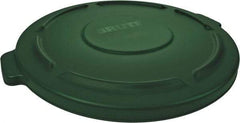 Rubbermaid - Round Lid for Use with 44 Gal Trash Cans - Green, Plastic, For 2641 & 2643 Brute Trash Cans - Eagle Tool & Supply