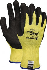 MCR Safety - Size S (7), ANSI Cut Lvl 2, Puncture Lvl 3, Abrasion Lvl 4, Nitrile Coated Kevlar Cut Resistant Gloves - Eagle Tool & Supply