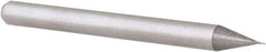 Accupro - 0.009" Diam, 0.027" LOC, 2 Flute Solid Carbide Ball End Mill - Uncoated, Single End, 1-1/2" OAL, 1/8" Shank Diam, Spiral Flute - Eagle Tool & Supply