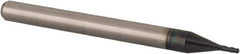 Accupro - 0.024" Diam, 0.072" LOC, 4 Flute Solid Carbide Ball End Mill - AlTiN Finish, Single End, 1-1/2" OAL, 1/8" Shank Diam, Spiral Flute - Eagle Tool & Supply