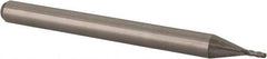 Accupro - 0.028" Diam, 0.084" LOC, 4 Flute Solid Carbide Ball End Mill - Uncoated, Single End, 1-1/2" OAL, 1/8" Shank Diam, Spiral Flute - Eagle Tool & Supply
