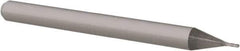 Accupro - 0.021" Diam, 1/16" LOC, 4 Flute Solid Carbide Ball End Mill - Uncoated, Single End, 1-1/2" OAL, 1/8" Shank Diam, Spiral Flute - Eagle Tool & Supply
