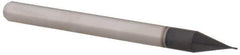 Accupro - 0.012" Diam, 0.036" LOC, 4 Flute Solid Carbide Ball End Mill - AlTiN Finish, Single End, 1-1/2" OAL, 1/8" Shank Diam, Spiral Flute - Eagle Tool & Supply