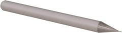 Accupro - 0.01" Diam, 0.03" LOC, 4 Flute Solid Carbide Ball End Mill - Uncoated, Single End, 1-1/2" OAL, 1/8" Shank Diam, Spiral Flute - Eagle Tool & Supply