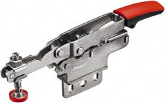 Bessey - 450 Lb Holding Capacity, Horizontal Handle, Manual Hold Down Toggle Clamp - U-Bar, Straight Base, Carbon Steel - Eagle Tool & Supply