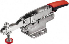 Bessey - 450 Lb Holding Capacity, Horizontal Handle, Manual Hold Down Toggle Clamp - U-Bar, Flanged Base, Carbon Steel - Eagle Tool & Supply