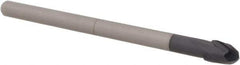 Accupro - 3/16" Diam, 9/32" LOC, 2 Flute Solid Carbide Ball End Mill - AlTiN Finish, Single End, 2-1/2" OAL, 5/32" Shank Diam, Spiral Flute - Eagle Tool & Supply