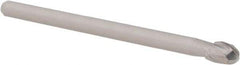 Accupro - 3/16" Diam, 9/32" LOC, 2 Flute Solid Carbide Ball End Mill - AlTiN Finish, Single End, 2-1/2" OAL, 1/8" Shank Diam, Spiral Flute - Eagle Tool & Supply