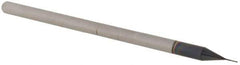 Accupro - 0.01" Diam, 0.05" LOC, 3 Flute Solid Carbide Ball End Mill - AlTiN Finish, Single End, 2-1/2" OAL, 1/8" Shank Diam, Spiral Flute - Eagle Tool & Supply