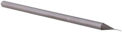 Accupro - 0.01" Diam, 0.05" LOC, 3 Flute Solid Carbide Ball End Mill - Uncoated, Single End, 2-1/2" OAL, 1/8" Shank Diam, Spiral Flute - Eagle Tool & Supply