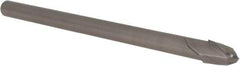Accupro - 7/16" Diam, 21/32" LOC, 2 Flute Solid Carbide Ball End Mill - Uncoated, Single End, 6" OAL, 3/8" Shank Diam, Spiral Flute - Eagle Tool & Supply