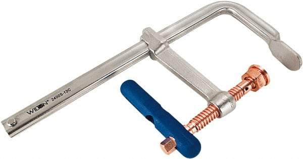 Wilton - 5-1/2" Deep Throat, 12" Max Capacity, Standard Sliding Arm Clamp - 2,660 Lb Clamping Pressure - Eagle Tool & Supply