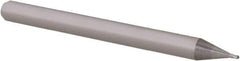 Accupro - 0.023" Diam, 0.035" LOC, 4 Flute Solid Carbide Ball End Mill - Uncoated, Single End, 1-1/2" OAL, 1/8" Shank Diam, Spiral Flute - Eagle Tool & Supply