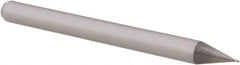 Accupro - 0.013" Diam, 0.019" LOC, 4 Flute Solid Carbide Ball End Mill - Uncoated, Single End, 1-1/2" OAL, 1/8" Shank Diam, Spiral Flute - Eagle Tool & Supply
