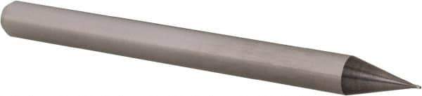 Accupro - 0.011" Diam, 0.016" LOC, 4 Flute Solid Carbide Ball End Mill - Uncoated, Single End, 1-1/2" OAL, 1/8" Shank Diam, Spiral Flute - Eagle Tool & Supply
