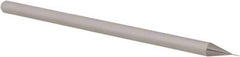 Accupro - 0.01" Diam, 0.015" LOC, 3 Flute Solid Carbide Ball End Mill - Uncoated, Single End, 2-1/2" OAL, 1/8" Shank Diam, Spiral Flute - Eagle Tool & Supply