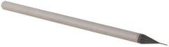 Accupro - 0.01" Diam, 0.015" LOC, 3 Flute Solid Carbide Ball End Mill - AlTiN Finish, Single End, 2-1/2" OAL, 1/8" Shank Diam, Spiral Flute - Eagle Tool & Supply
